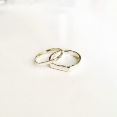 Zilveren bewerkte ringen